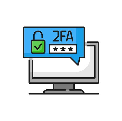 Fa Two Factor Verification Icon Security Code Vector Art At