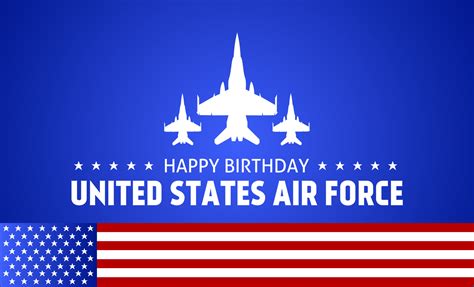 United States Air Force Birthday Theme Icon Symbol Vector Illustration