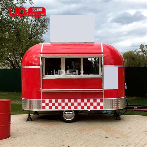 Outdoor Stainless Steel Concession Catering Trailer Food Vending Truck