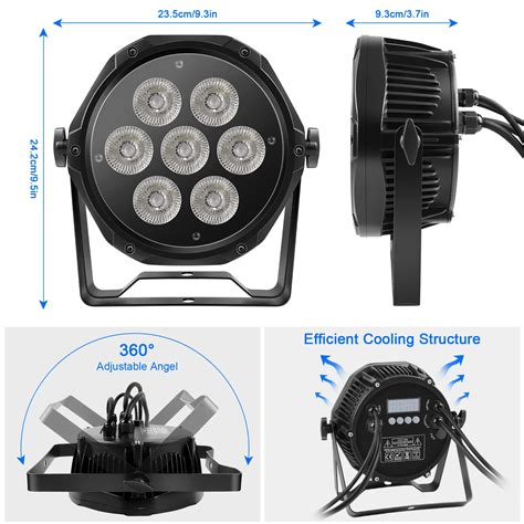 Waterproof Outdoor Par Bar Stage Light Led Flat Par X W Rgbw In Dmx