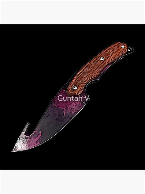 Gut Knife Doppler Drawing A Csgo Knife Skin Poster By Gut Redbubble