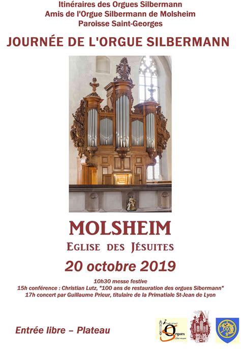 Journee De Lorgue Silbermann De Molsheim Le Octobre Itin Raires