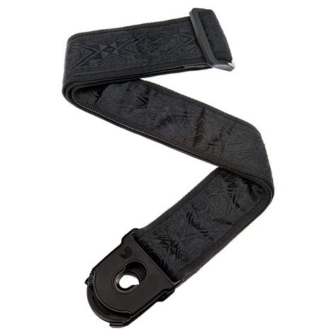 Daddario Planet Lock Guitar Strap Black Satin At Gear4music