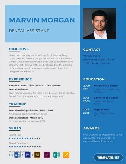 5 Dental Assistant Resume Templates Word Psd Ai Apple Pages