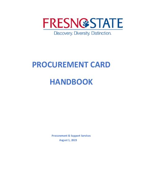 Fillable Online Procurement Card Handbook University Of Colorado