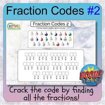 Secret Code Fractions Teaching Resources TPT