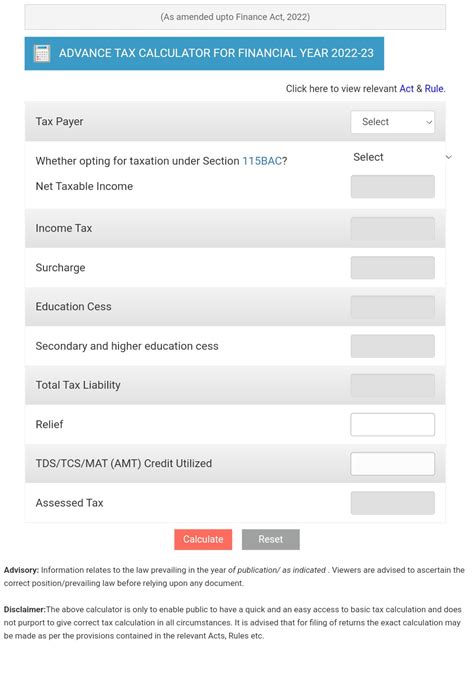 Taxation Updates On Twitter Advance Tax Calculator For Financial