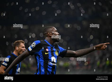 Milan Italy 03rd Oct 2023 Marcus Thuram Of Fc Inter Celebrating