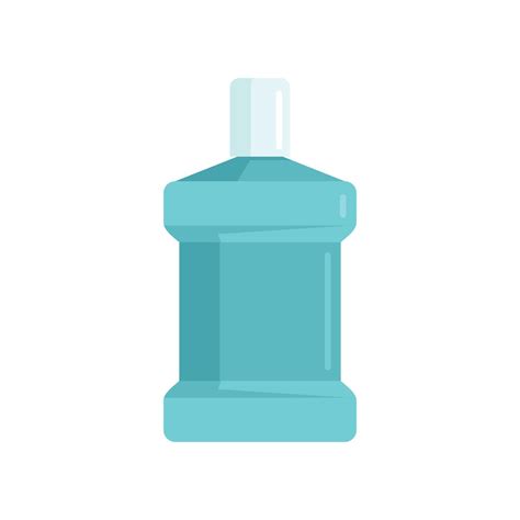 Oral Mouthwash Icon Flat Vector Wash Bottle 17336290 Vector Art At