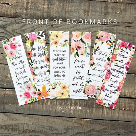 Bible Verses Bookmarks - Set of 6 – Daisy and Decor