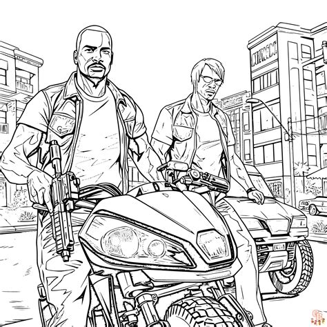 Grand Theft Auto Coloring Pages