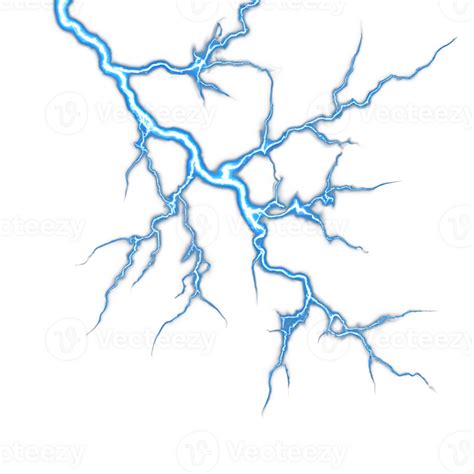 Illustration Of Lightning Strike Lightning Bolt Close Up Thunder Storm Background 21779049 Png