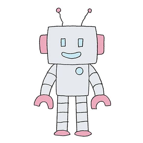 How to Draw an Easy Robot - Easy Drawing Tutorial For Kids