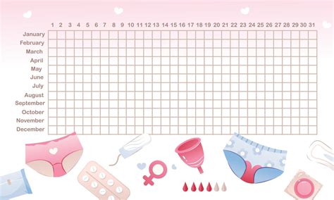 Menstruation Calendar Women Period Tracker Calendar For Critical Days