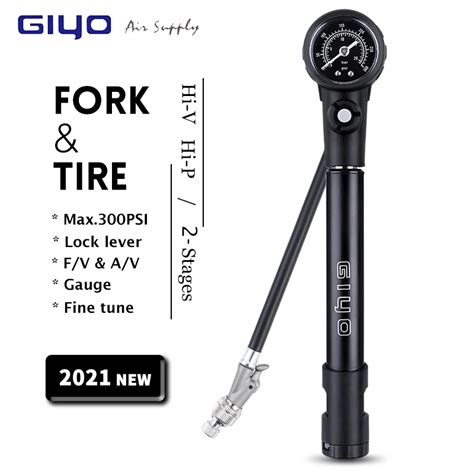 GIYO pompe à Air haute pression pour vélo fourche pneu avec tuyau