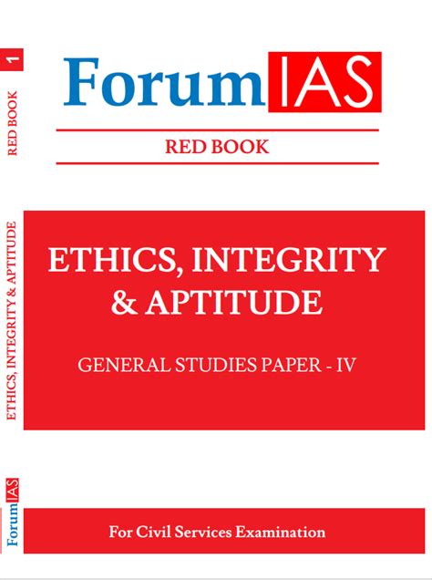 Ethics Integrity And Aptitude Red Book By Forum