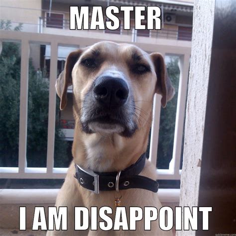 Master I Am Disappoint Son I Am Disappoint Know Your Meme