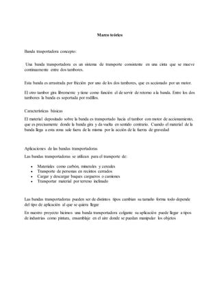 Proyecto Banda Transportadora Pdf Descarga Gratuita