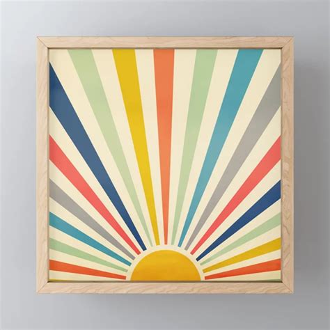 Society6 Sun Retro Art III Framed Mini Art Print by Nadja by Society6 - Dwell