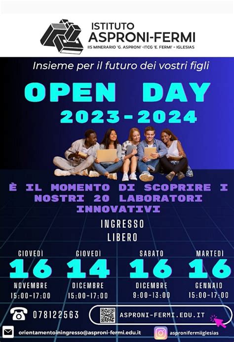 OPEN DAY 16 Gennaio 2024 I I S Giorgio Asproni Enrico Fermi