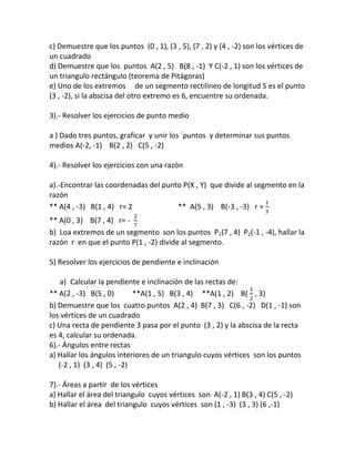 Ejercicios De Geometria Analitica Pdf