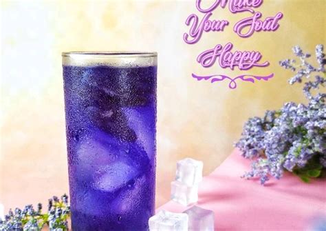 Resep Mocktail Butterfly Pea Flower Ice Es Soda Bunga Telang Oleh