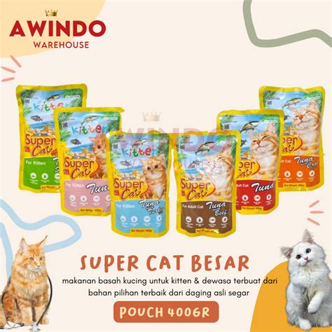 Jual Sucat Gr Makanan Basah Kucing Supercat Wetfood Super Cat