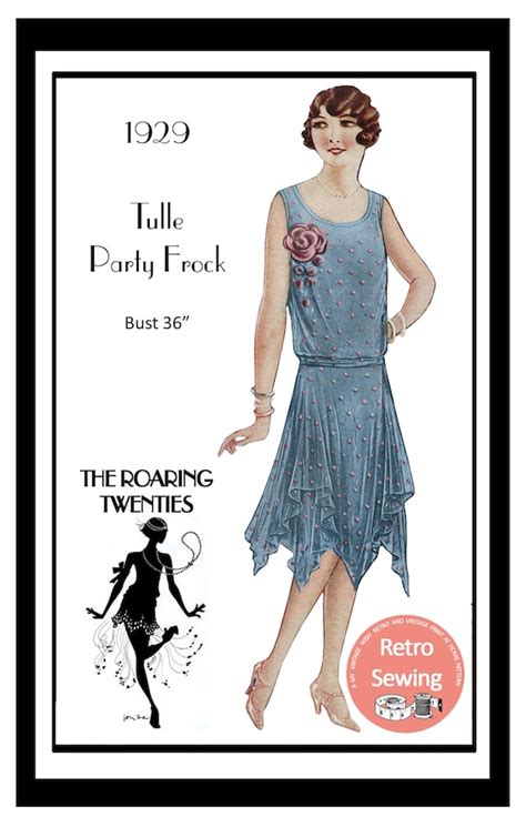 1920's Flapper Evening Frock PDF Vintage Sewing Pattern - Etsy Australia