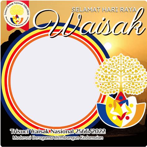 Frame Hari Raya Waisak Desain Twibbon Hari Raya Waisak Siap