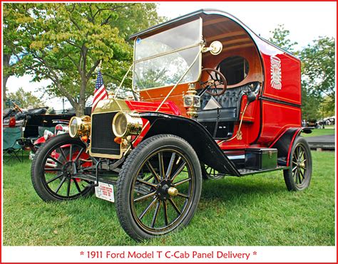 An Old Model T Car Parked In The Grass