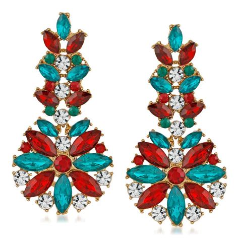 Multicolor Crystal Earrings Trends Fashion Jewellery 2812286