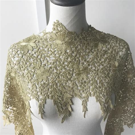 Gouden Kant Trim Geborduurd Corded Lace Edging Afsnijdsels Lace Lint