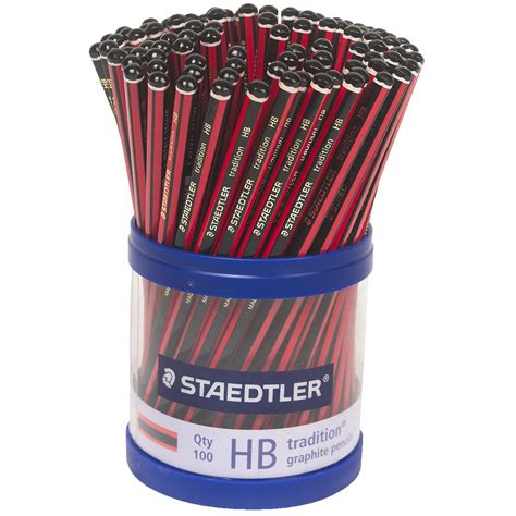 Staedtler Tradition Graphite Pencils Hb 100 Pack Officeworks