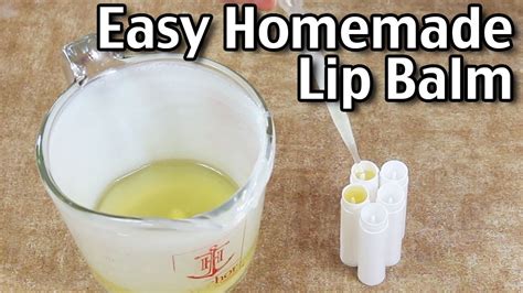 How To Make Easy Homemade Lip Balm Beeswax Lip Balm Recipe Youtube