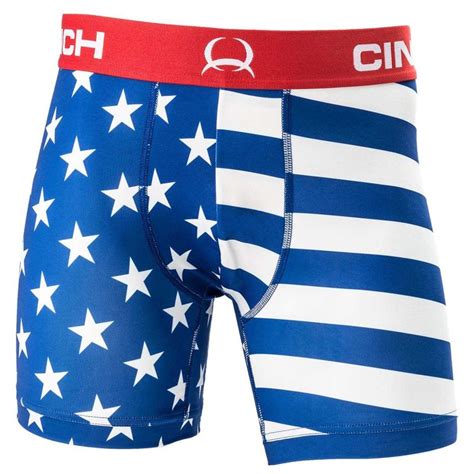 Cinch Mens Arenaflex Stars And Stripes Boxer Briefs