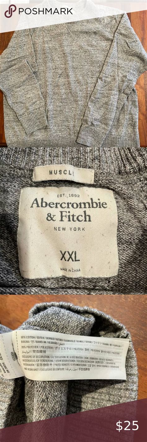 Abercrombie And Fitch Muscle Fit Sweater Size Xxl Fitted Sweater