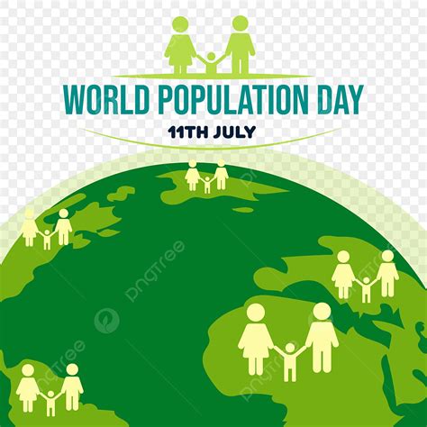 World Population Day Vector Art Png Worldwide Flat Population Day