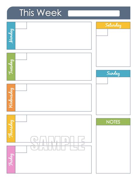 Week At A Glance Calendar Calendar Template 2024