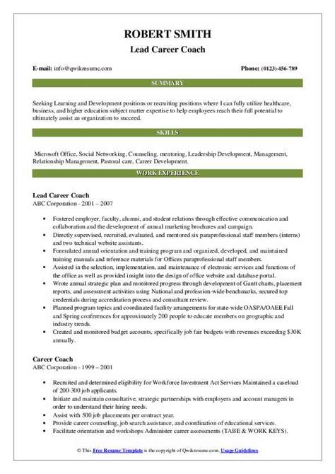 10 Career Coach Resume Samples And Templates For 2025