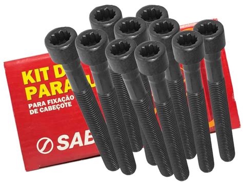 Kit 10 parafuso de cabeçote motor ap 1 6 1 8 2 0 até 1999 SABÓ