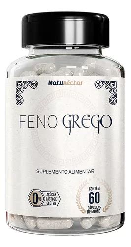 Feno Grego Suplemento Alimentar Natural 60 Cápsulas 500mg