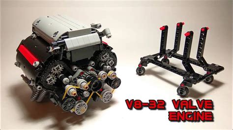 [moc] V8 32 Valve 4 Strokes Engine Lego Technic Part 1 Youtube