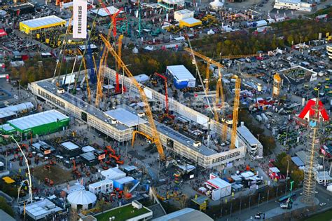 Luftaufnahme M Nchen Liebherr Messestand Auf Der Weltleitmesse