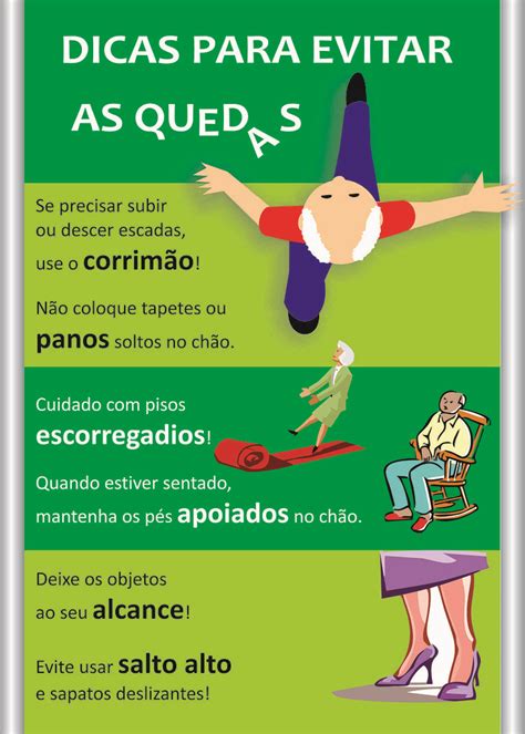 Prevenção de Quedas Idosos Redação e design de panfleto da Flickr