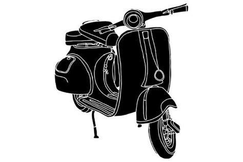 Vespa Motorbike Silhouette Vector Graphic by Arsa Adjie · Creative Fabrica