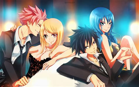 Fairy Tail Couples Hd Wallpaper Nalu And Gruvia By Kristallin F