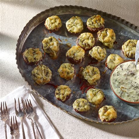 Garden Spinach Dip Stuffed Mushrooms Recipe From H E B