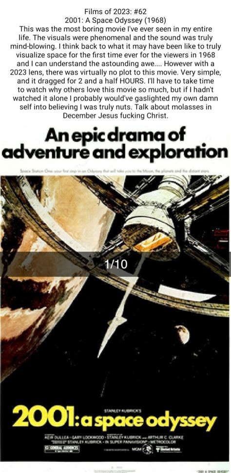 Films Of A Space Odyssey This Was The Most