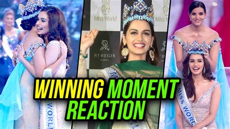 Miss World 2017 Manushi Chillar Reveals Winning Moment Reaction Video Dailymotion