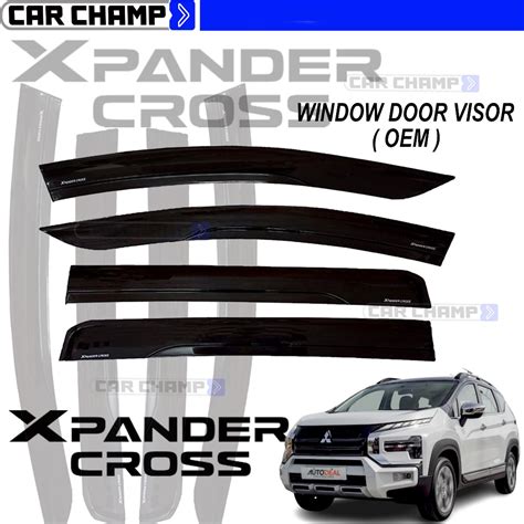 Mitsubishi Xpander Cross 2020 To 2024 OEM Window Door Rain Visor Black